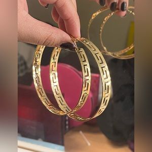 Big gold hoop earrings